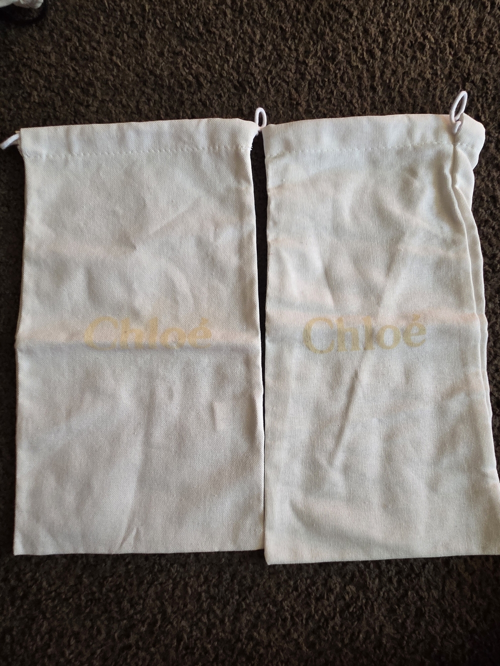 Chloé Cream Drawstring Dust Bags (Pair)